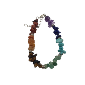 7 Chakras Natural Stone Bracelet (Adult Size)