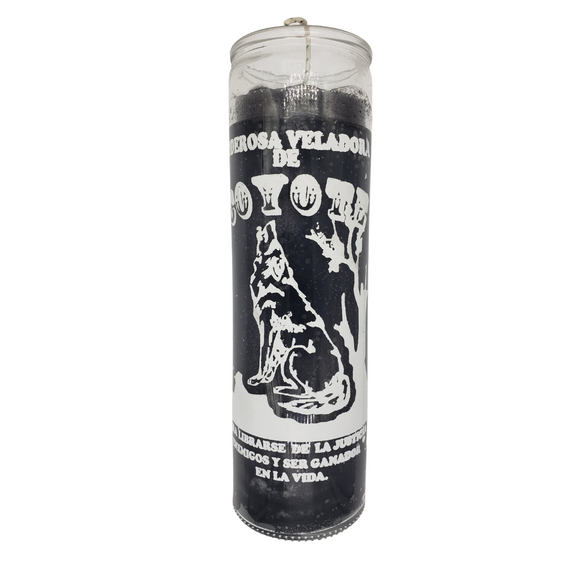 Black Coyote Ritual Candle / Veladora de Coyote Negra