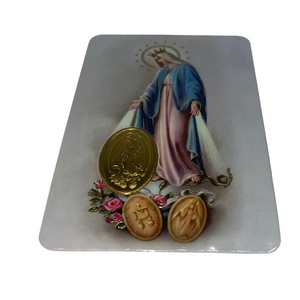 Lady of Miracles Medal Prayer Card
