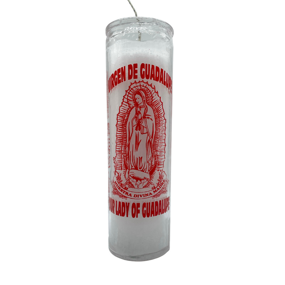 Virgen de Guadalupe White Ritual Candle/ Virgen de Guadalupe Veladora