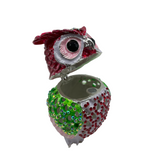 Bejeweled Owl Ornament / Jewelry Box