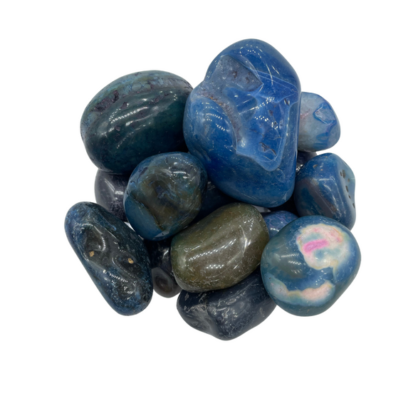 Blue Agate Tumbled Stone