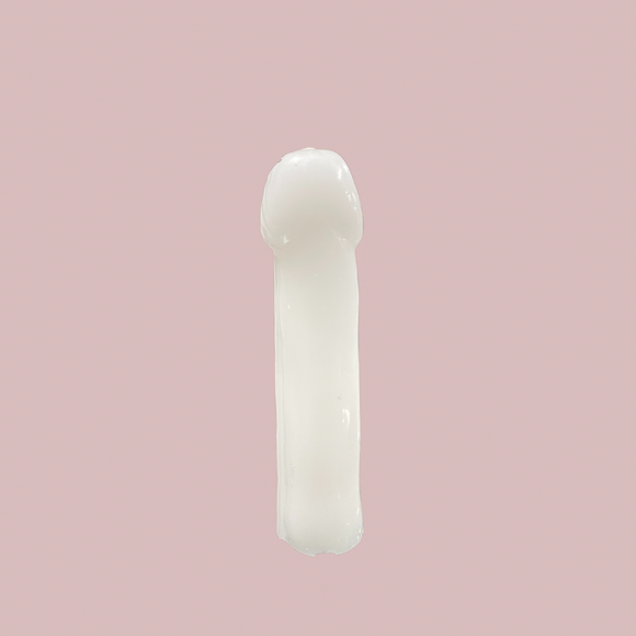 White Male Part Candle / Parte de Hombre en Blanco 8 inch