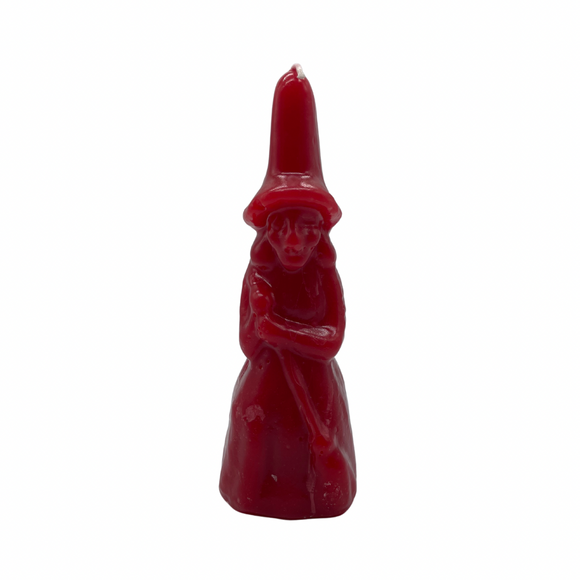 Red Witch Figure Candle / Figura de Bruja Rojo