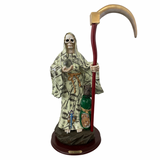 Santa Muerte Money Print Statue 17" Inch – Money Drawing Spiritual Altar Figure for Wealth, Prosperity & Business