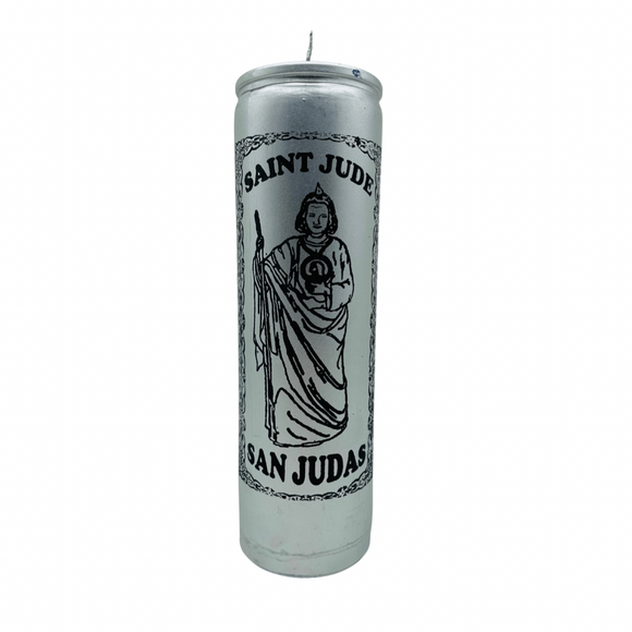 Saint Jude Silver Candle / San Judas Veladora Platida