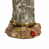 Santa Muerte XL Money Statue 32’ / Holy Death Statue  in Money Robe