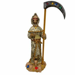 Santa Muerte XL Money Statue 32’ / Holy Death Statue  in Money Robe
