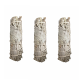 White Sage Smudge Sticks 3 Pack – Natural Sage Bundles for Spiritual Cleansing, Purification & Meditation