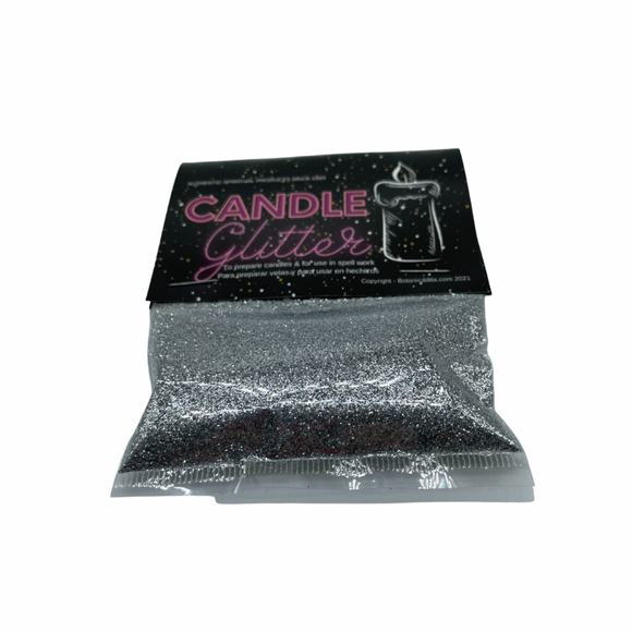 Silver Candle Glitter