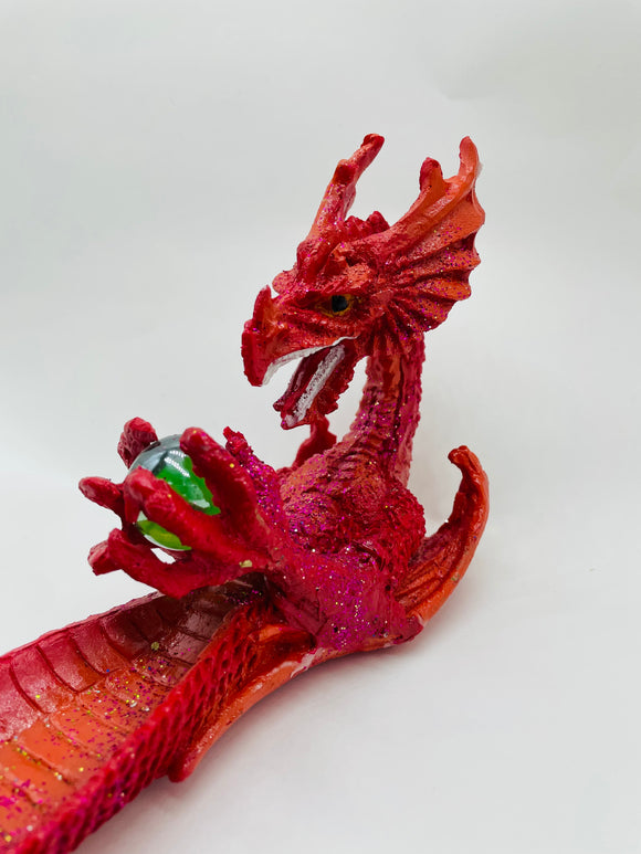Red Dragon Incense Holder