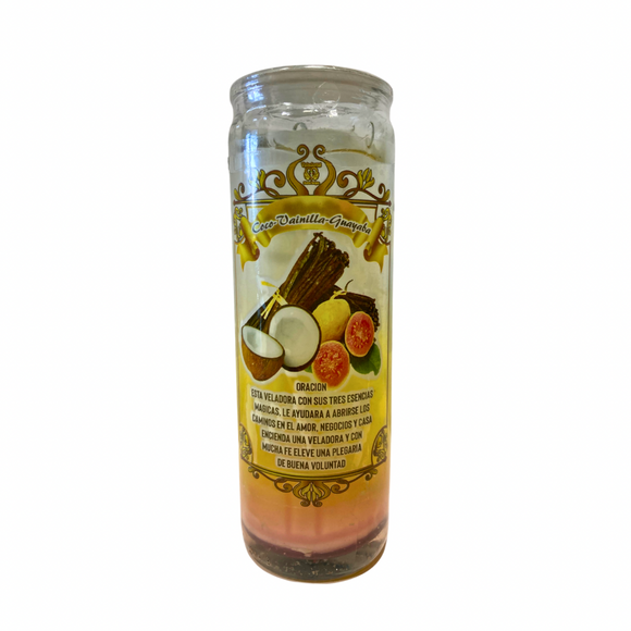 Coco Vanilla Guayaba Veladora de Gel / Coconut Vanilla Guava Gel Candle